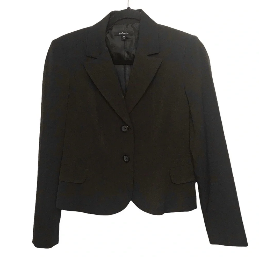 Rafaella Brown Blazer Coat Jacket Size 4 Petite